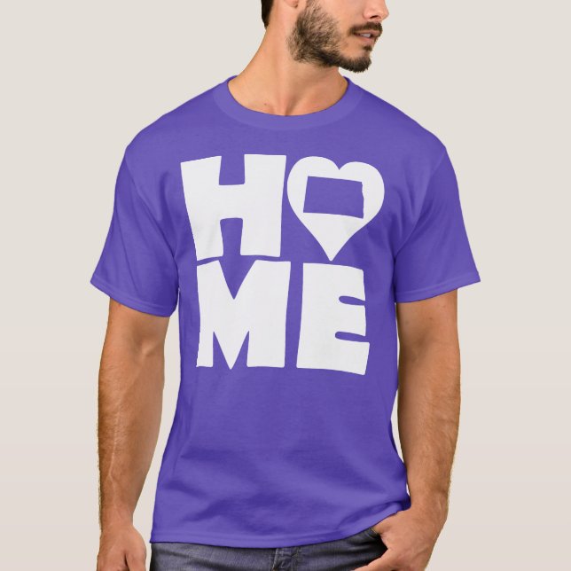 Camiseta North Dakota Home Heart State Tees (Frente)