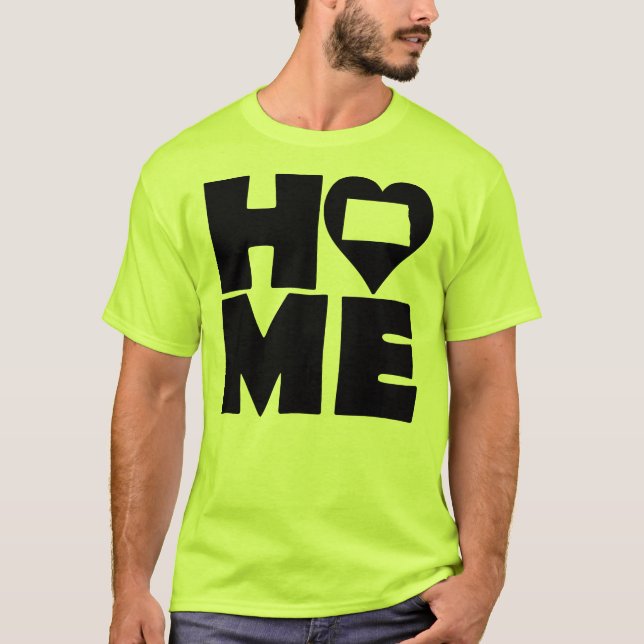 Camiseta North Dakota Home Heart State Tees (Frente)