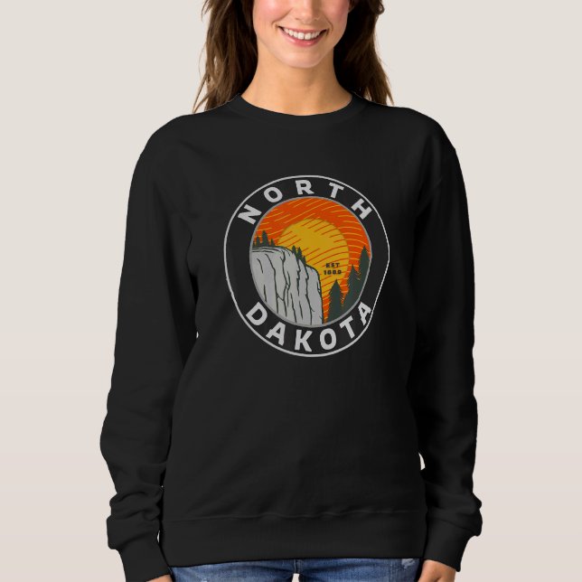 Camiseta North Dakota Mountain cliff (Frente)