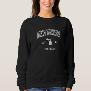 Camiseta North Muskegon Michigan Mi Esportes Atléticos Vint