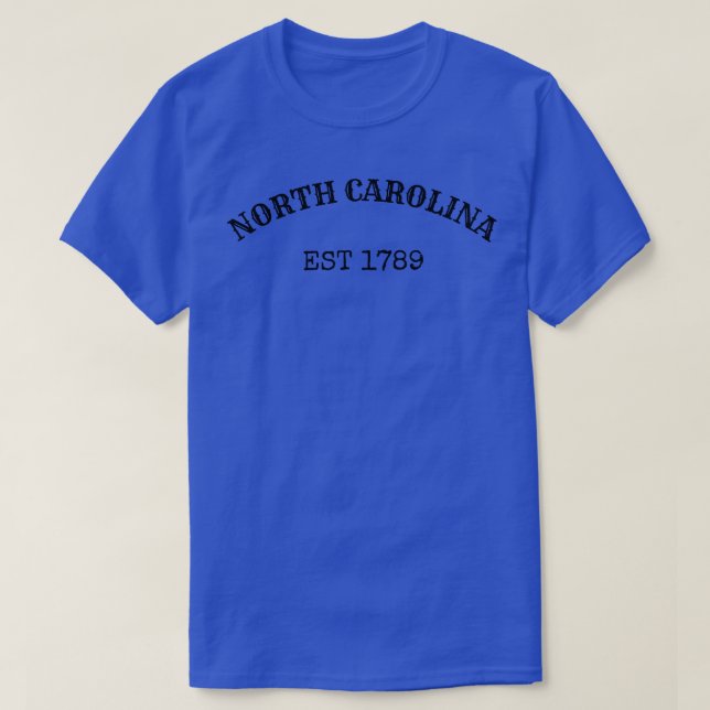 Camiseta North olina Est 1789 (Frente do Design)