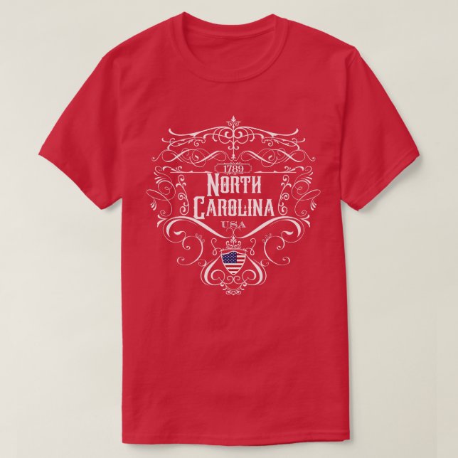 Camiseta North olina Vintage design 1 (Frente do Design)