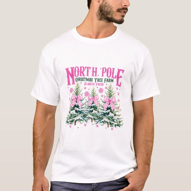 Camiseta North-pole Christmas Tree Always Fresh Coquette Bo (Frente)