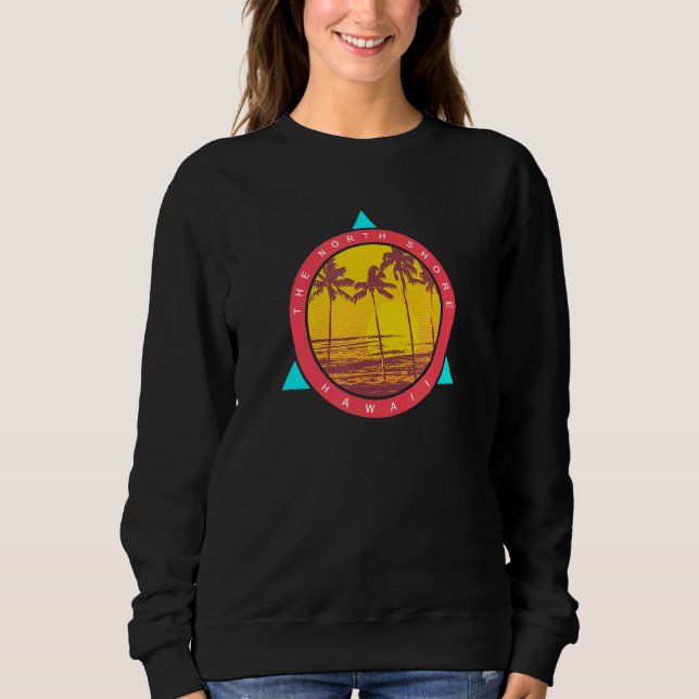Camiseta North Shore Hawaii Palm Trees Sunset (Frente)