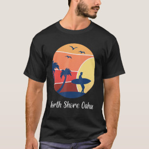 Camiseta North Shore Oahu Hawaii Surfer Vintage Sun