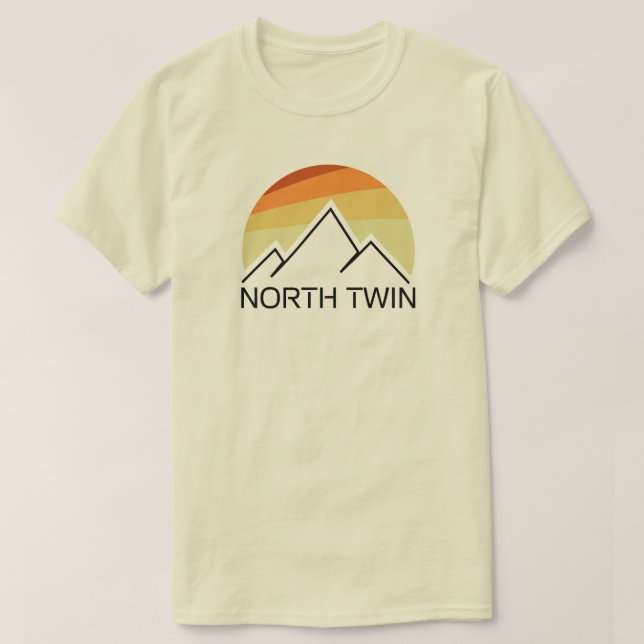 Camiseta North Twin Mountain New Hampshire Retro (Frente do Design)