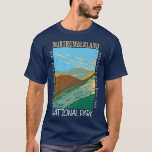 Camiseta Northumberland National Park Hadrians Wall Distres