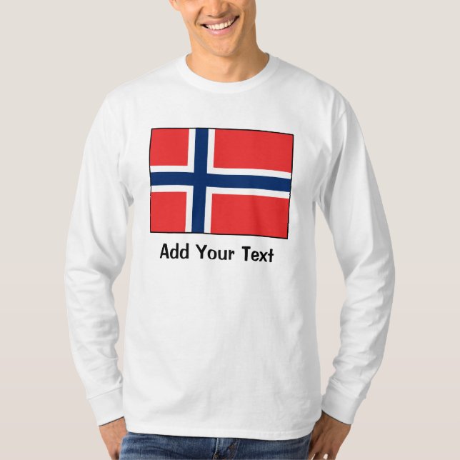 Camiseta Noruega - bandeira norueguesa (Frente)