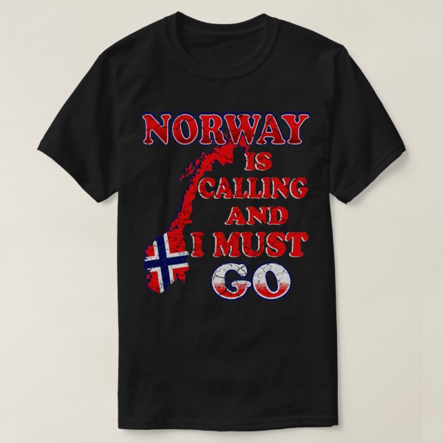 Camiseta Noruega está chamando (Frente do Design)