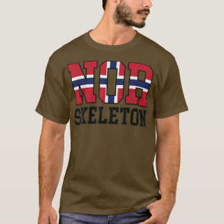 Camiseta Noruega Flag Musher Norueguês NOR Skeleton 