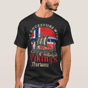 Camiseta Noruega norueguês Viking Ship Flag