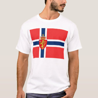 Camiseta Noruega, pavilhão norueguês, com casaco de armas