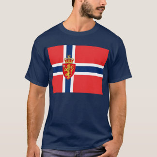 Camiseta Noruega, pavilhão norueguês, com casaco de armas/d