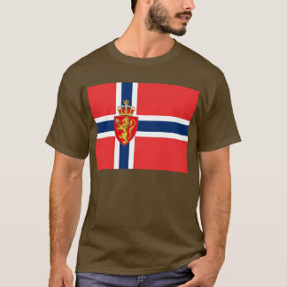 Camiseta Noruega, pavilhão norueguês, com casaco de armas/O