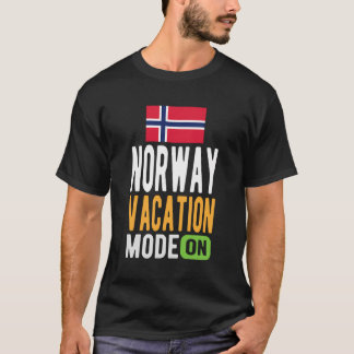 Camiseta Noruega Souvenir - Viagem - Modo de Férias Noruega