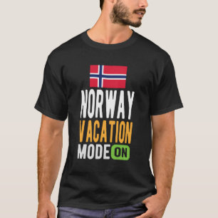 Camiseta Noruega Souvenir - Viagem - Modo de Férias Noruega