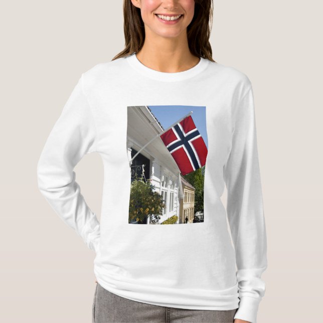 Camiseta Noruega, Stavanger. Vistas históricas de centros. (Frente)