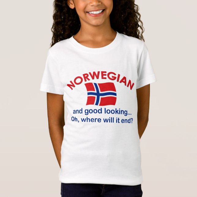 Camiseta Norueguês bonito (Frente)