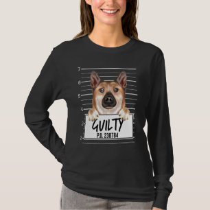 Camiseta Norueguês Buhund Mugshot Guilty Dog