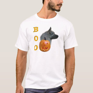 Camiseta Norueguês Elkhound Halloween Boo
