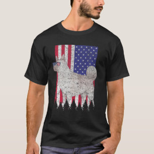 Camiseta Norueguês Elkhound Patriotic Dog USA Prioridade Am