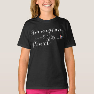 Camiseta Norueguês Em Heart, Noruega