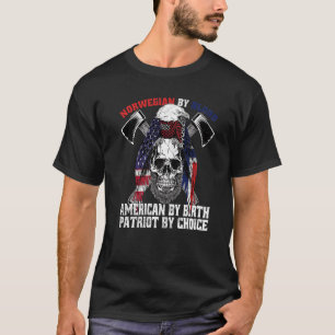 Camiseta Norueguês Por Blood American Por Nascimento Patrio
