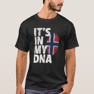 Camiseta Norueguês Sinalizador da Noruega Está no meu DNA