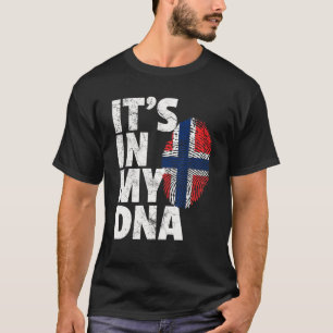 Camiseta Norueguês Sinalizador da Noruega Está no meu DNA