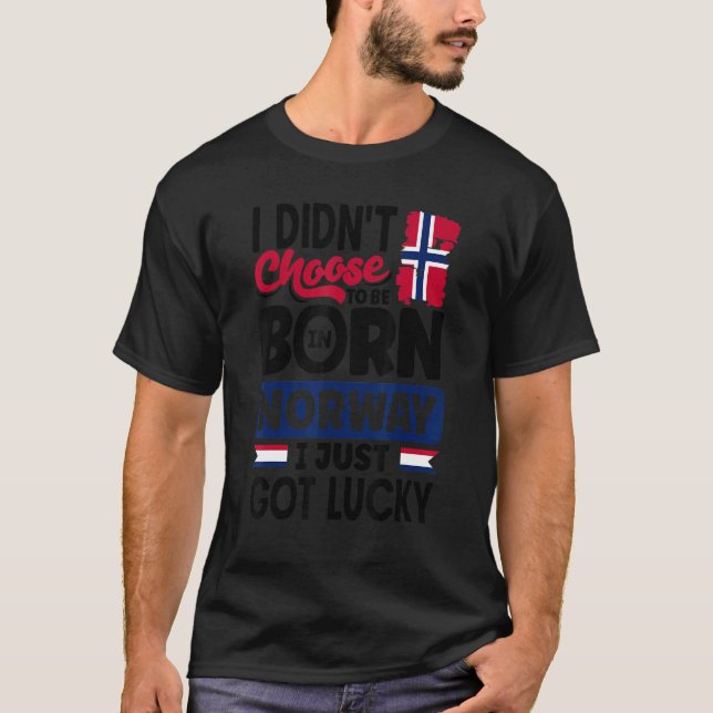 Camiseta Norway Norwegian Norway Flag I Just Got Lucky (Frente)