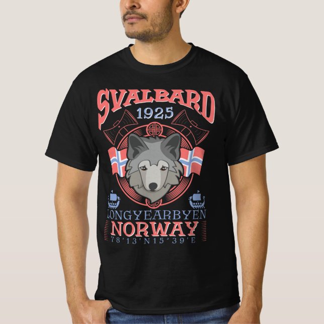 CAMISETA NORWAY SVALBARD LONGYEARBYEN - SVALBARD ARCTIC FOX (Frente)