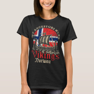 Camiseta Norwegian Norway Viking Ship Flag 