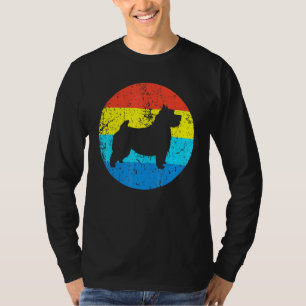 Camiseta Norwich Terrier Dog Breed Silhouette Retro 1970 C