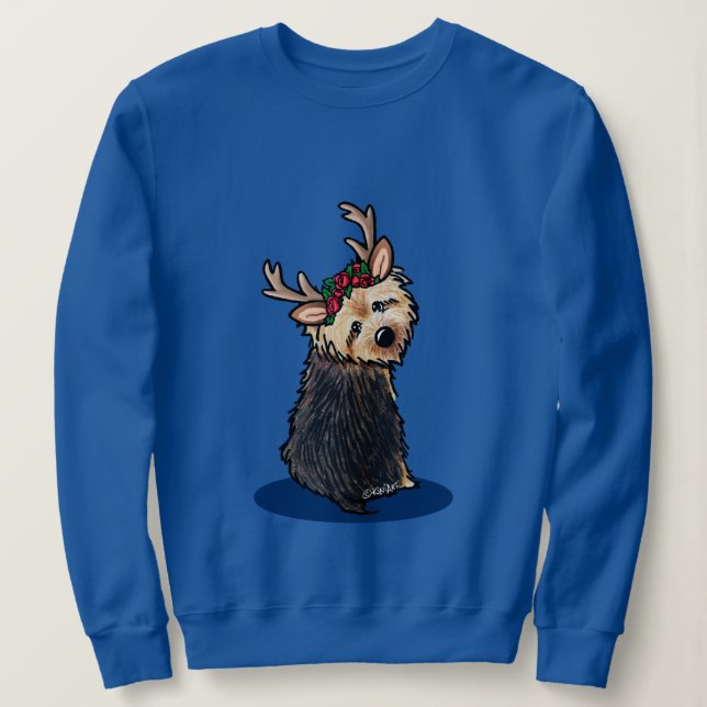 Camiseta Norwich Terrier Reindeer (Frente do Design)