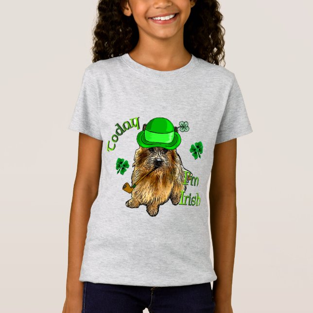 Camiseta Norwich Terrier St Patricks (Frente)