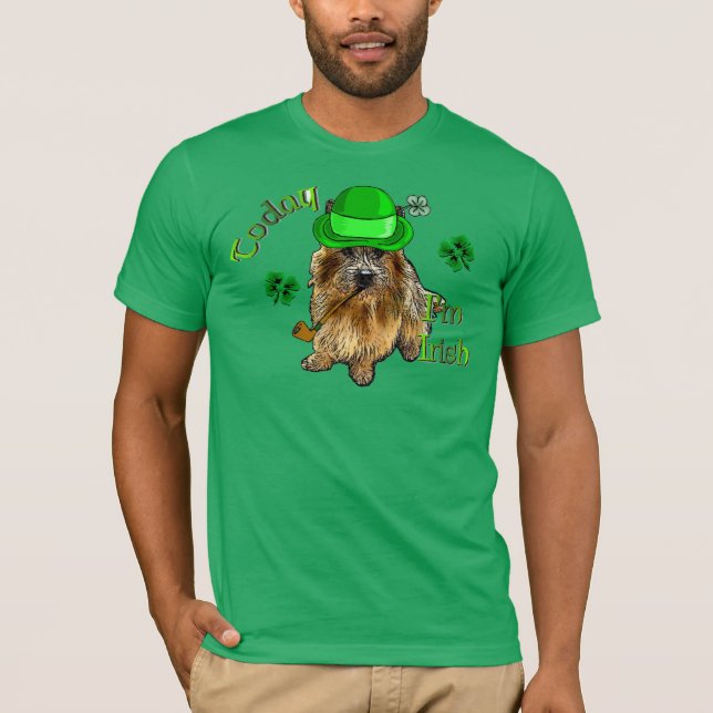 Camiseta Norwich Terrier St Patricks (Frente)
