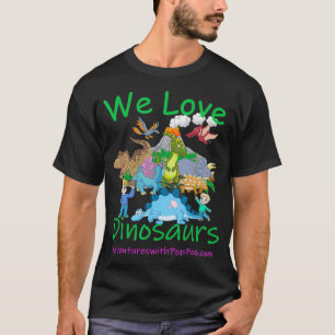 Camiseta Nós amamos dinossauros 