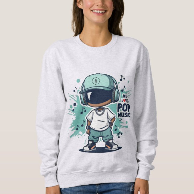Camiseta Nós Amamos Música Pop (Frente)