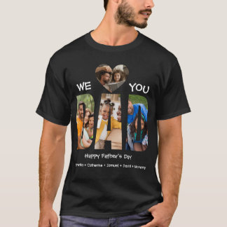 Camiseta Nós Amamos Papai – 4 Colagem de Fotos | Feliz Dia