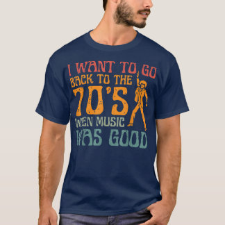 Camiseta Nos anos 70 quando a música era boa Vintage Disco 
