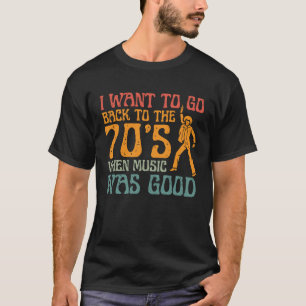 Camiseta Nos anos 70 quando a música era boa Vintage Disco