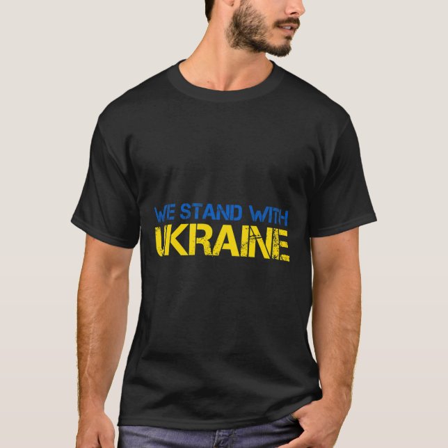 Camiseta Nós Apoiamos a Ucrânia 2  (Frente)