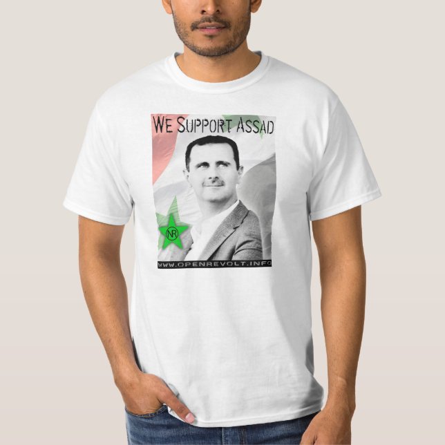 Camiseta Nós apoiamos Bashar Assad! (Frente)