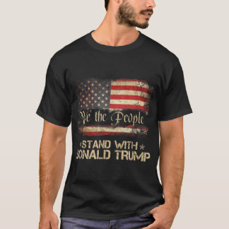 Camiseta Nós As Pessoas Estamos Com Donald Trump 2024 Ameri