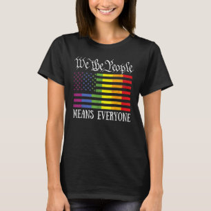 Camiseta Nós, as Pessoas, significa que todos os LGBT Flag 