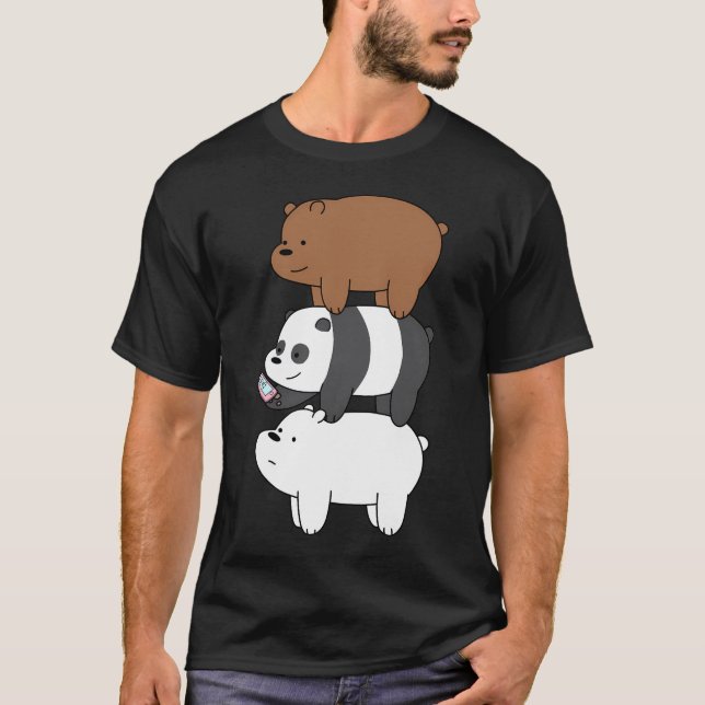 Camiseta Nós Bamos Bearsâ"... "Grizzly, Panda E Urso De Gel (Frente)