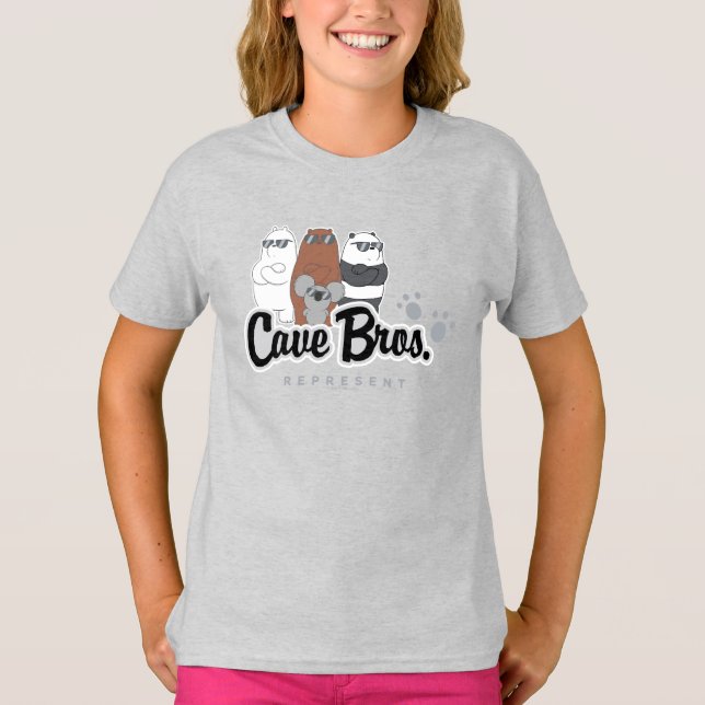 Camiseta Nós Bare Bears - Irmãos Cavernas. Representar (Frente)