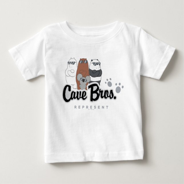 Camiseta Nós Bare Bears - Irmãos Cavernas. Representar (Frente)