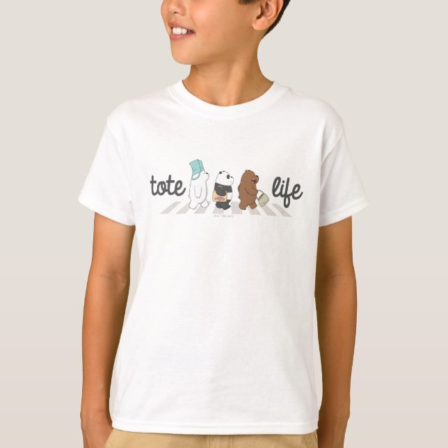 Camiseta Nós Bare Bears - Vida Bolsa! (Frente)