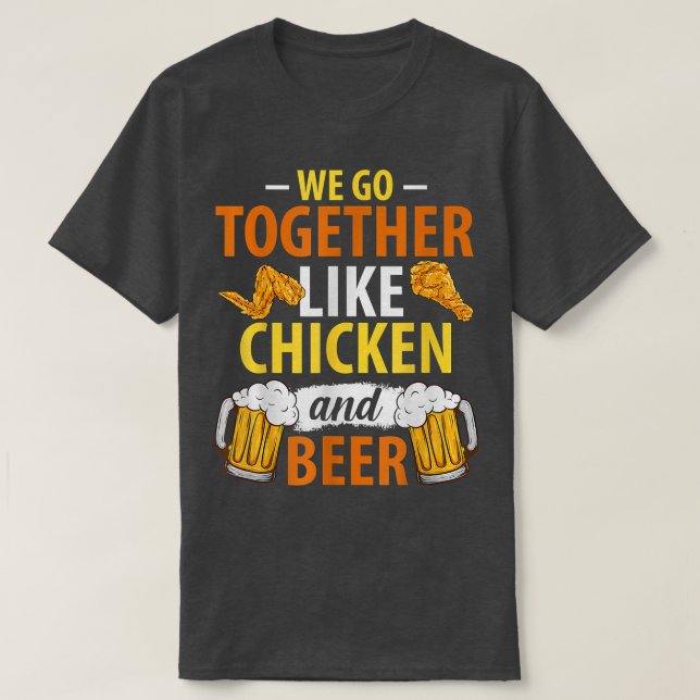 Camiseta Nós Combinamos Como Frango e Cerveja Amo Frango (Frente do Design)